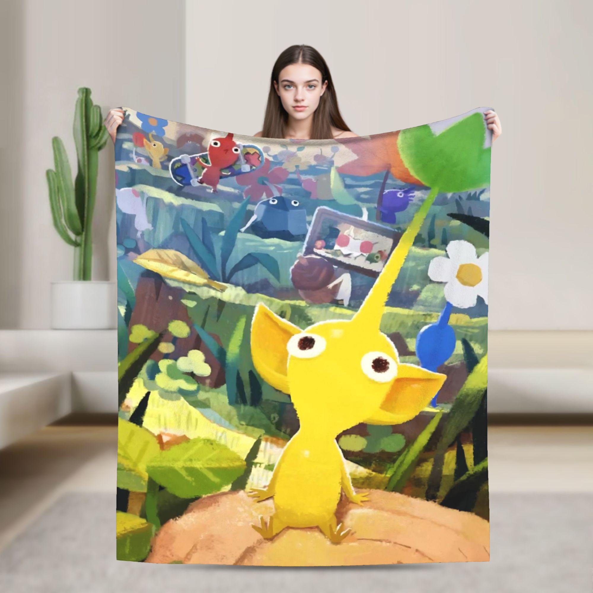 

Pikmin Game Blanket Soft Warm Novelty Plush Throw Blanket For Living Room Picnic Flannel Bedspread Bed Cover 75x90cm