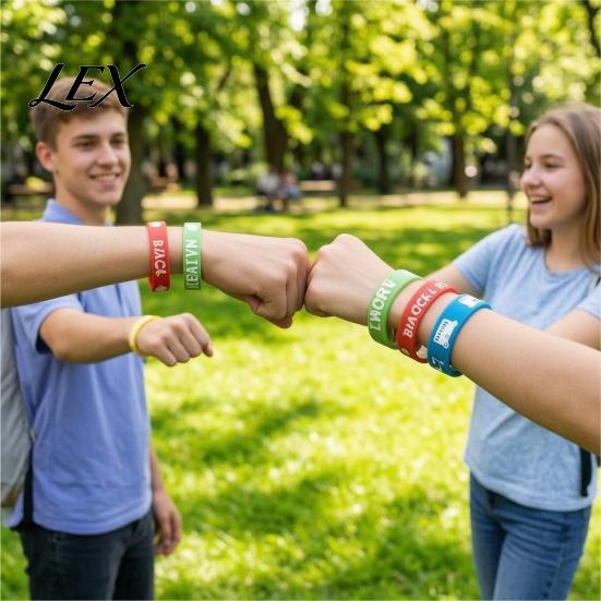 Durable Rubber Wrist Bands for Students 6 Pcs Welcome Back to School Bracelets, First Day of Colorful Theme Party Favors Silicone Wristbands Students,