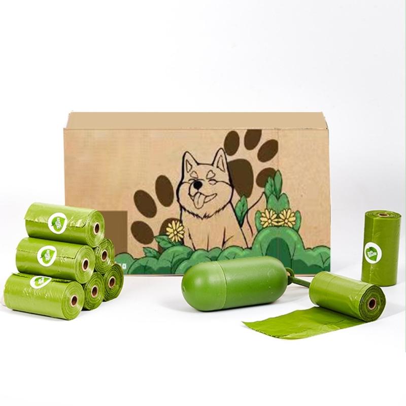Dog Walk Gear Waste Bag Rolls with Perforated Pull-Apart Bags for Park Use, Outdoor Pickup, and Portable Carry