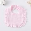Ruffle Baby Drool Bibs: Pure Cotton Printed Lace Bibs