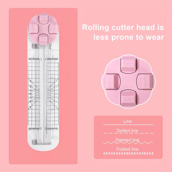 4-in-1 Portable Paper Cutters Manual Paper Trimmer Press-Type Cutting Machine Precision Paper Cutting Tools for Scrapbooking & DIY Project