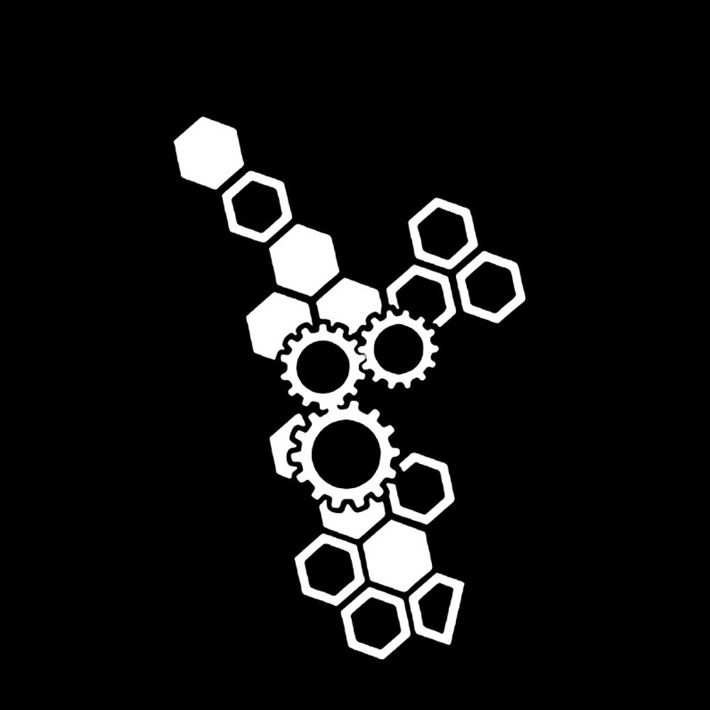 Motorrad Frontaufkleber Modifikation Wasserdicht Wabenmuster Getriebe Reflektierender Aufkleber