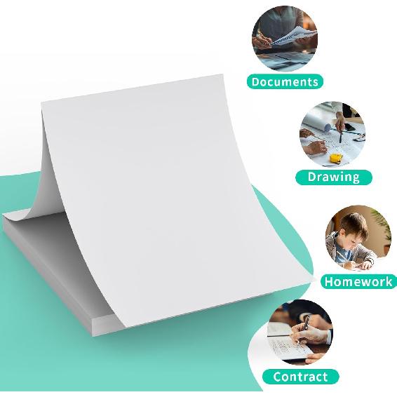Thermal Printer Paper 8.5" x 11",US Letter Folding Printing Paper Compatible with A4 Portable Thermal Printer,Continuous Folded Printing Paper (100