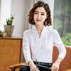 Women's Professional Long-Sleeve White Shirt for Autumn/Winter 2024