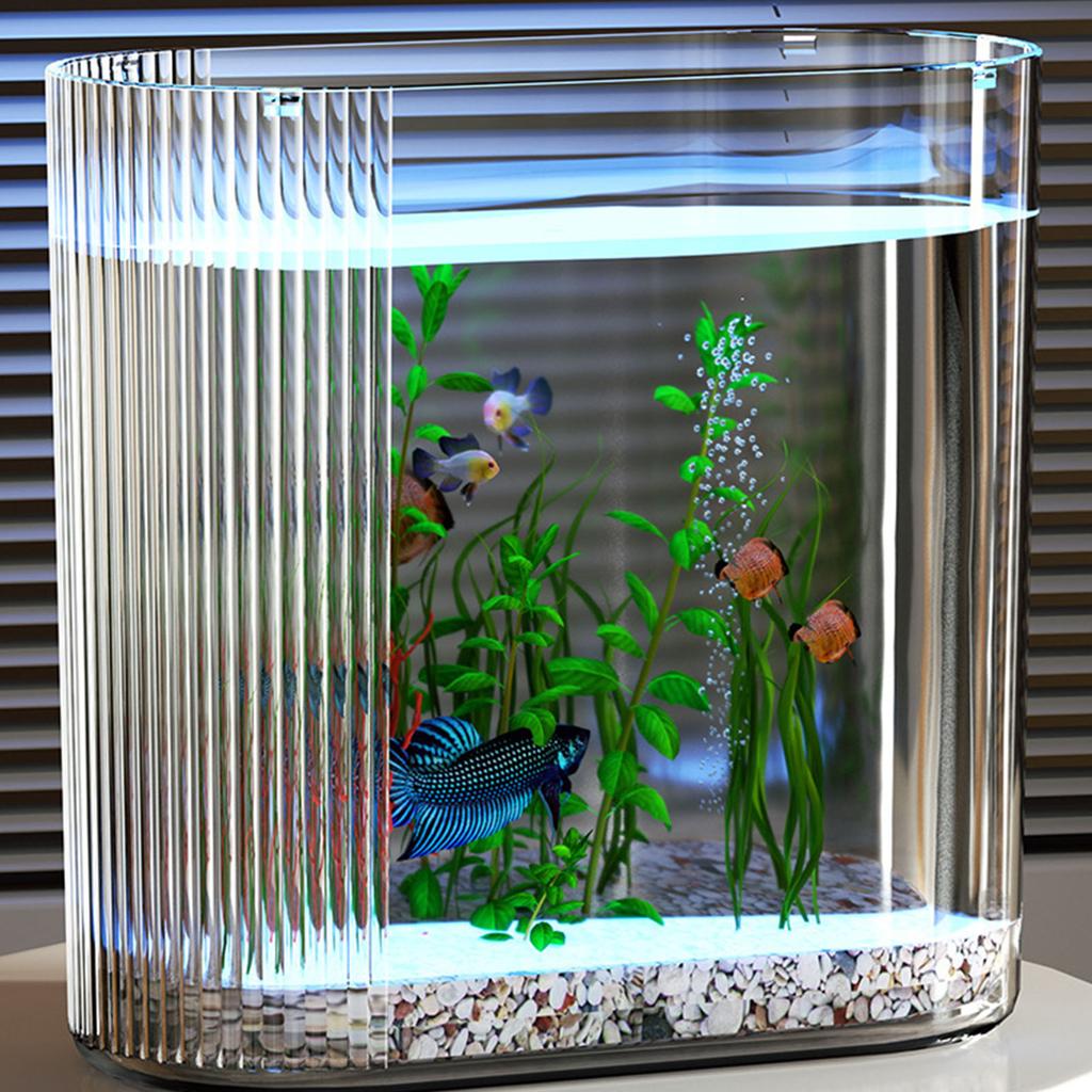 Transparent Fish Tank Multifunctional Ecological Thickened Desktop Tortoise Tank for Living Room