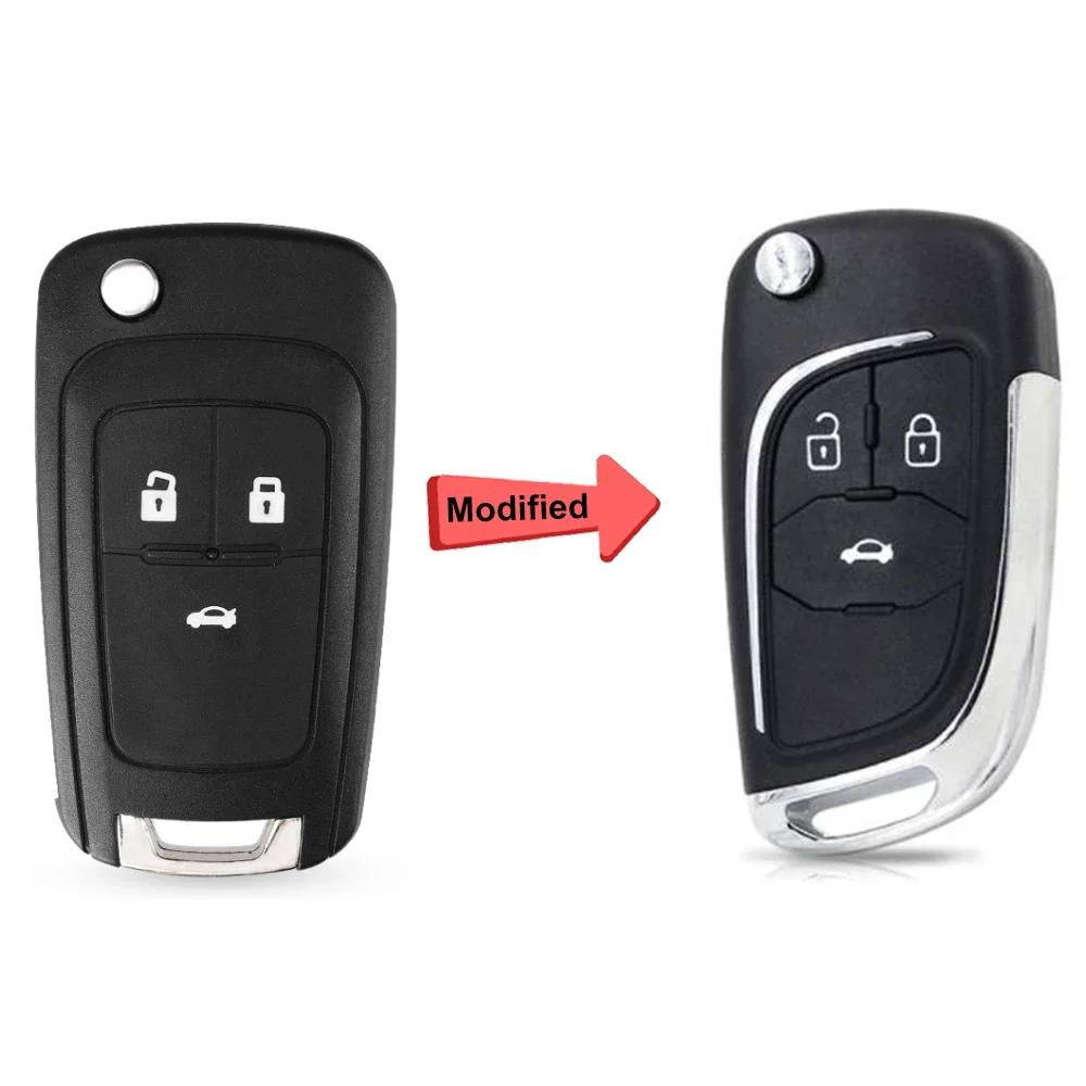 Yocasty Replacement For Opel Chevrolet Cruze Epica Lova Camaro Aveo Orlando Modified Remote Flip Car Key Shell Case Cover