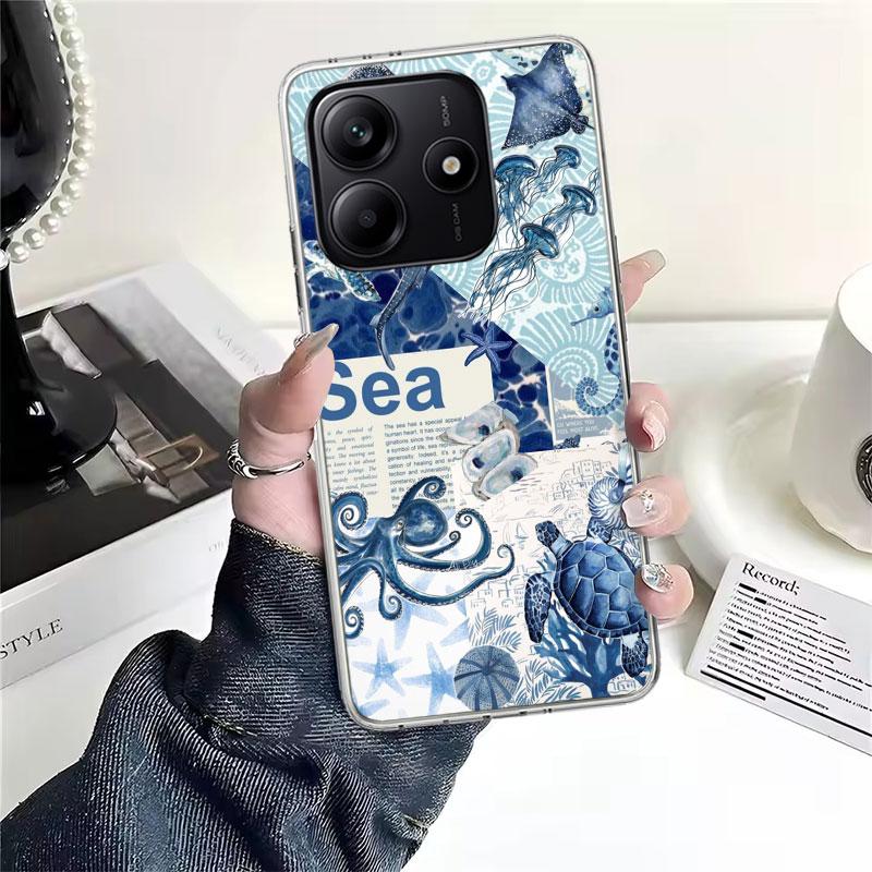 Ocean Starfish Sea Turtle Shark Soft Phone Case For Xiaomi Redmi Note 15 14 14S 13 12 Pro Plus 12S 11 11S 11E 10 10S 11T 5G Fund