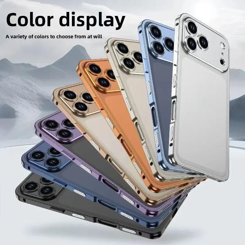 High Quality Metal Camera Lens Frame Bumper Mobile Phone case for iPhone 13 14 15 16 17 Pro 17pro Max case Matel Aluminum