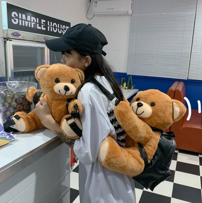 Bear Plush Backpack With Large Storage For School And Travel Special Characters Included