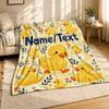 Duck Personalized Coral Fleece Blanket Name Text