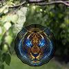 10 Zoll Tiger-Thema Windspiel für Garten Terrasse Elegante Außendekoration Hängende Kunst Geschenk für Freunde Frühling Sommer Leuchtet auf