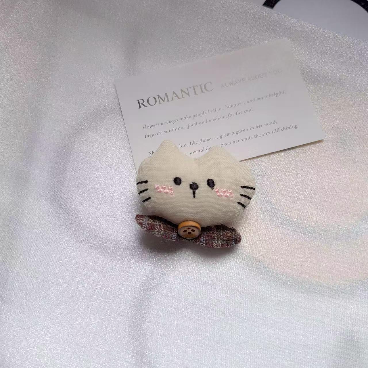 Korean Cartoon Animal Hair Accessories: Bow Tie Cat, Elephant, Polka Dot Rabbit, Hat-Wearing Bear Accessories