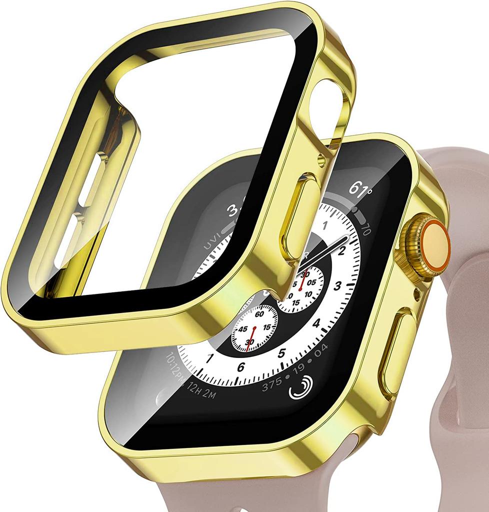 Waterproof Case for Apple Watch 7 8 9 45mm 41mm 10 46mm 42mm Screen Protector Glass+Cover Bumper for iWatch 4 5 SE 6 44mm 40mm