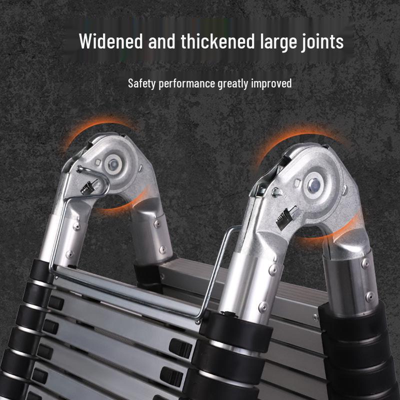Multi-Functional Aluminum Telescopic Ladder - Herringbone Design, Foldable, Thickened for Household and Large Joint Decoration.
