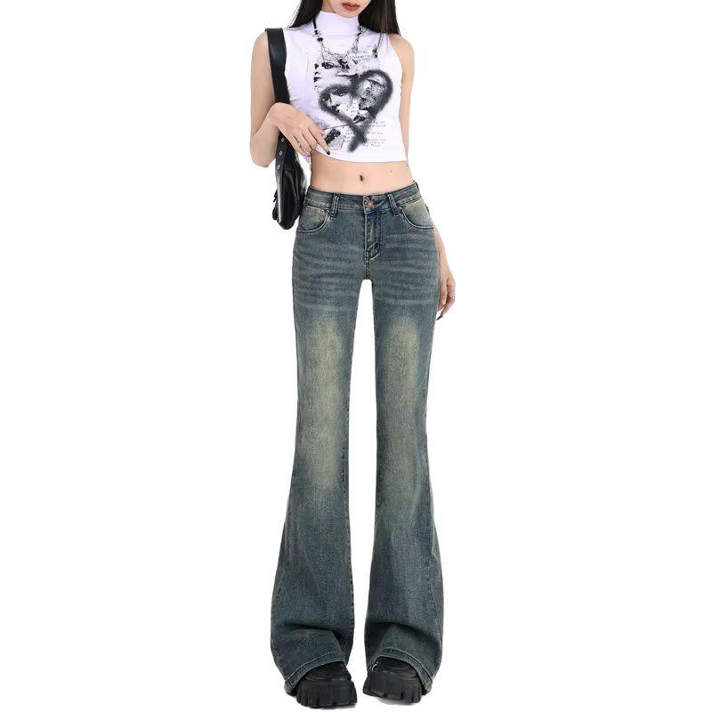 New Spring 2026 Women's Retro Low Waist Stretch Flare Jeans