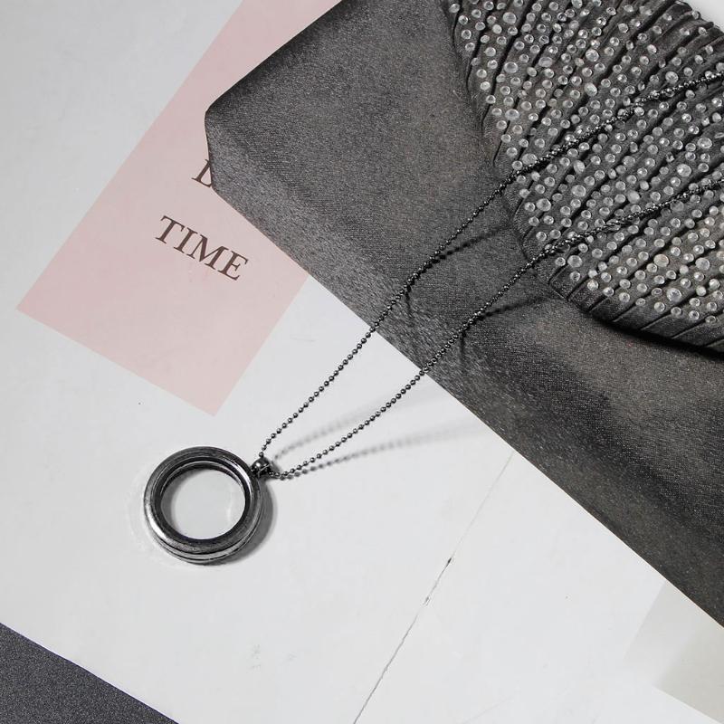 Locket Necklace Diy Floating Round Locket Pendant Live Floating Memory Necklace Suitable for Women's Friendship Necklace
