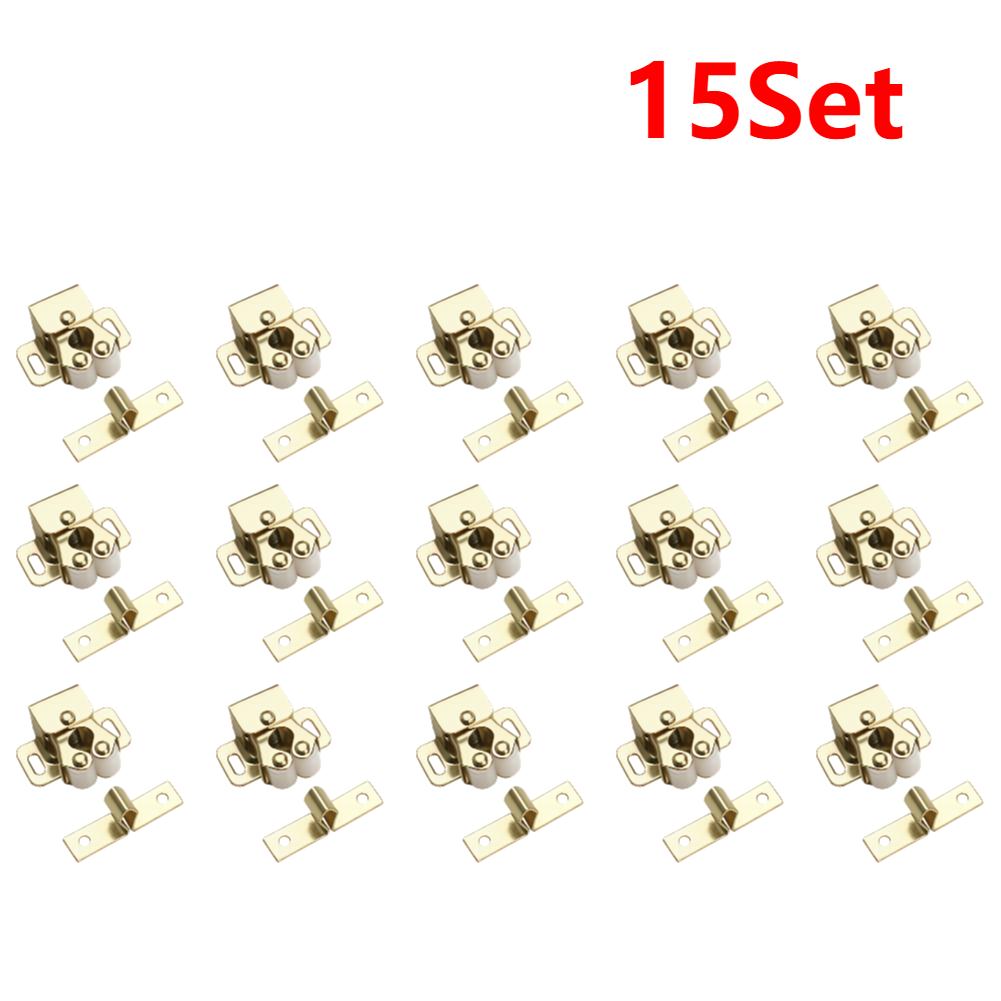 15-50Set Door Stop Closer Stoppers Damper Buffer Magnet Cabinet Catches With Screws For Wardrobe Hardware Furniture Fittings
