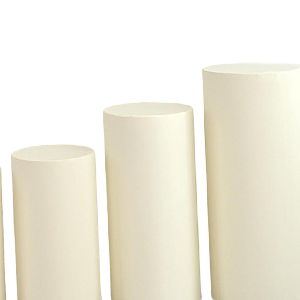 5x Cylinder Plinth Stand Covers Lightweight Fashion Plinth Stand Pillar Covers for Wedding Graduation Events Banquet Holidays