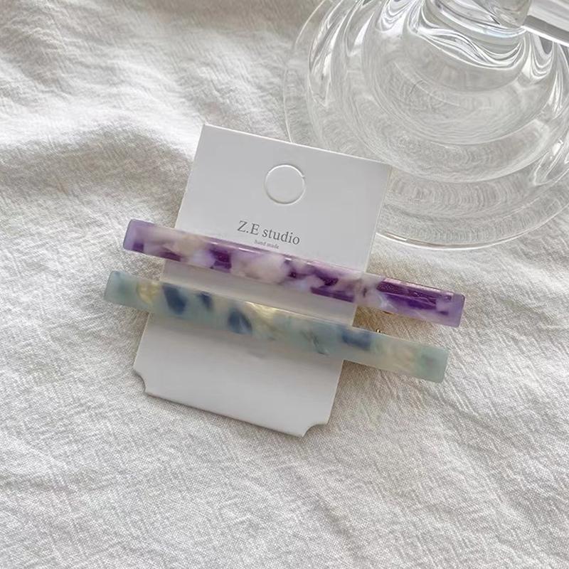 2pcs New Acetate Single Barrette Hair Clip Rear of Head Japanese Side Bangs Clip Accessories