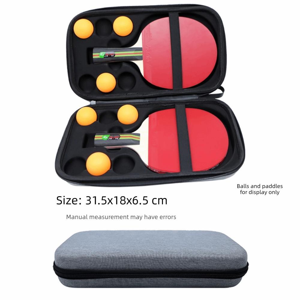 EVA Ping Pong Paddle Case Black Grey Hard Shell Storage Bag  Ping Pong Paddle