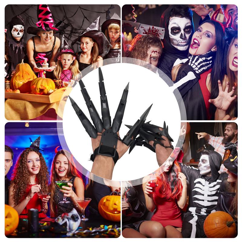 Halloween Artikulerte Fingre Lette å Ta På og Av 3D-Printede Fingerforlengere Skummel Skjeletthånd Beinklo For Halloween