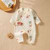 Baby Romper With Pure Cotton Long Sleeve Design For Newborns And Toddlers
