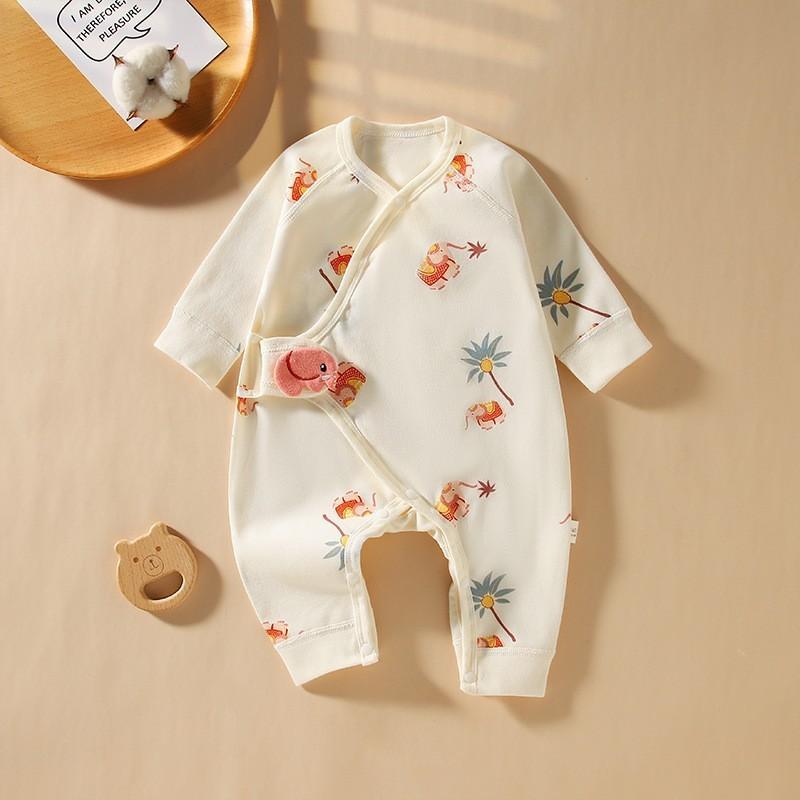 Baby Romper With Pure Cotton Long Sleeve Design For Newborns And Toddlers