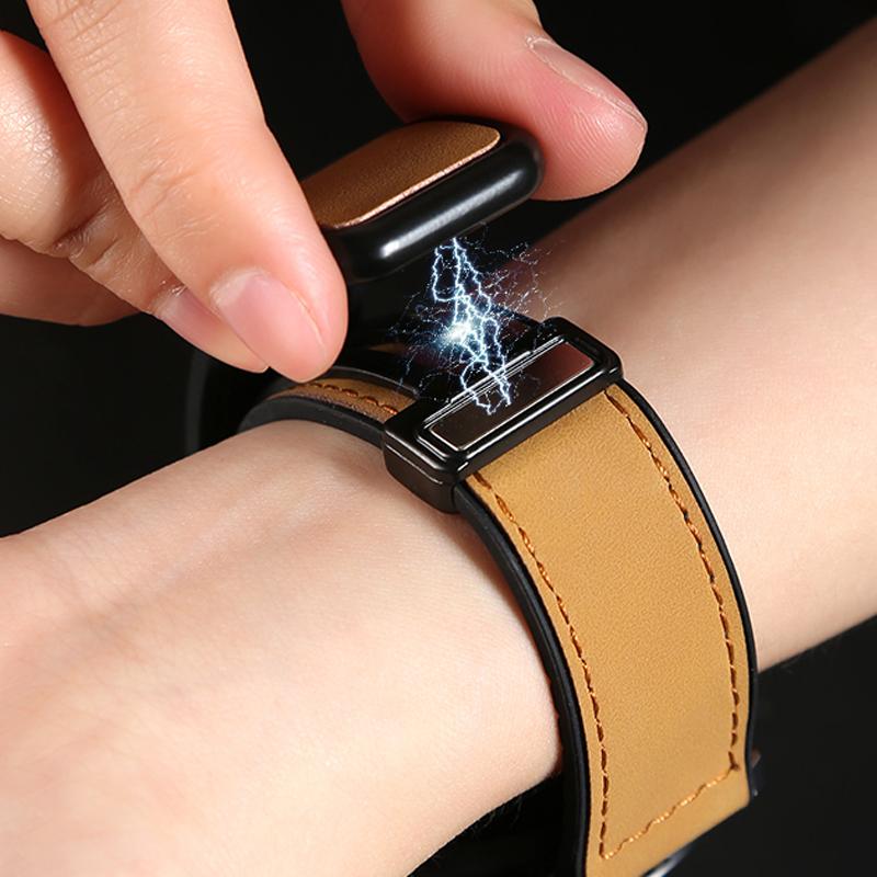 

For Garmin vivoactive 5/Venu 2 Plus Universal 20mm Watch Strap Crazy Horse Texture Leather+Silicone Band Grey