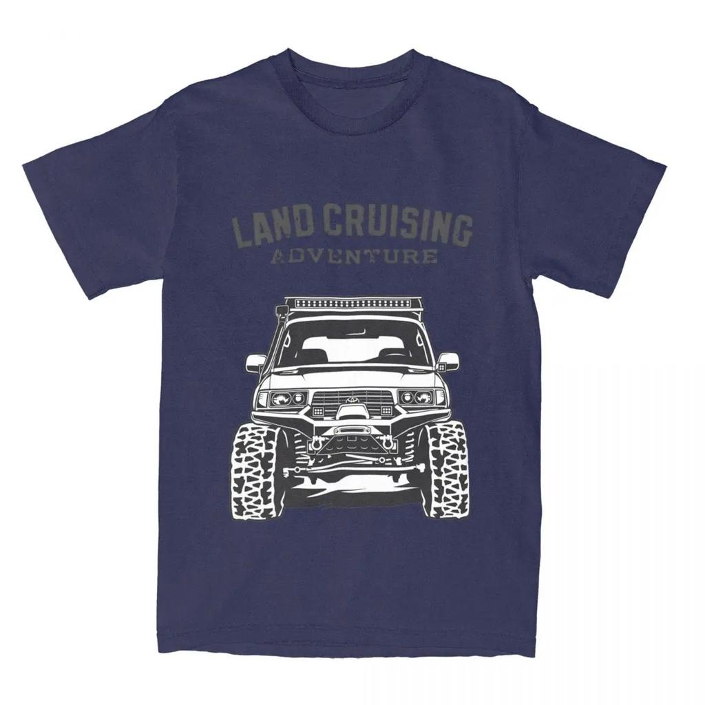 Vintage Landcruising Adventure Land Cruiser 80 Off Road T-Shirts Men Pure  FJ80 Off-road Car Tee Shirt Graphic Clothing