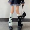 Double-sided Knit Leg Warmers Lolita Style Star Pattern Leg Covers  Streetwear Looks