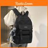 Modern Casual Backpack With Bold Letter Pattern And Padded Shoulder Straps For School Use