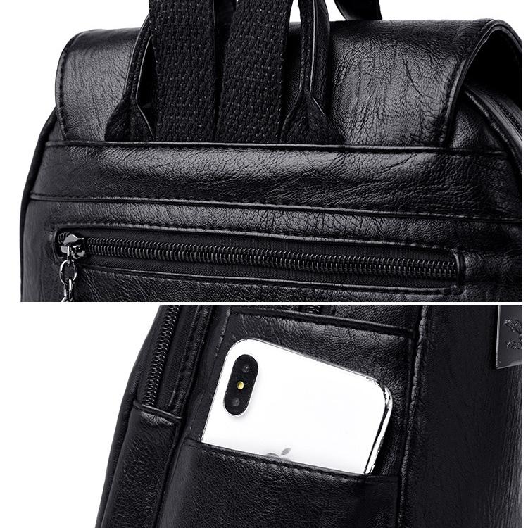 New Women's Backpack Large  Capacity Soft Leather Travel Bag Fashion Trend Student Backpack