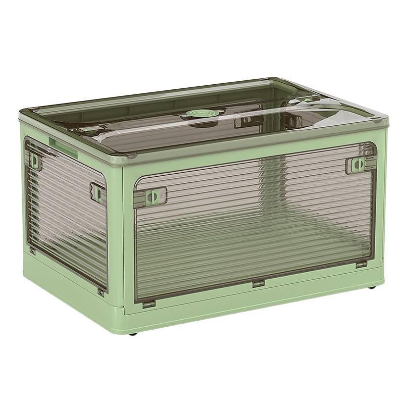 Transparent Foldable Storage Box with Five-Sided Opening for Clothes, Quilts, and Toys