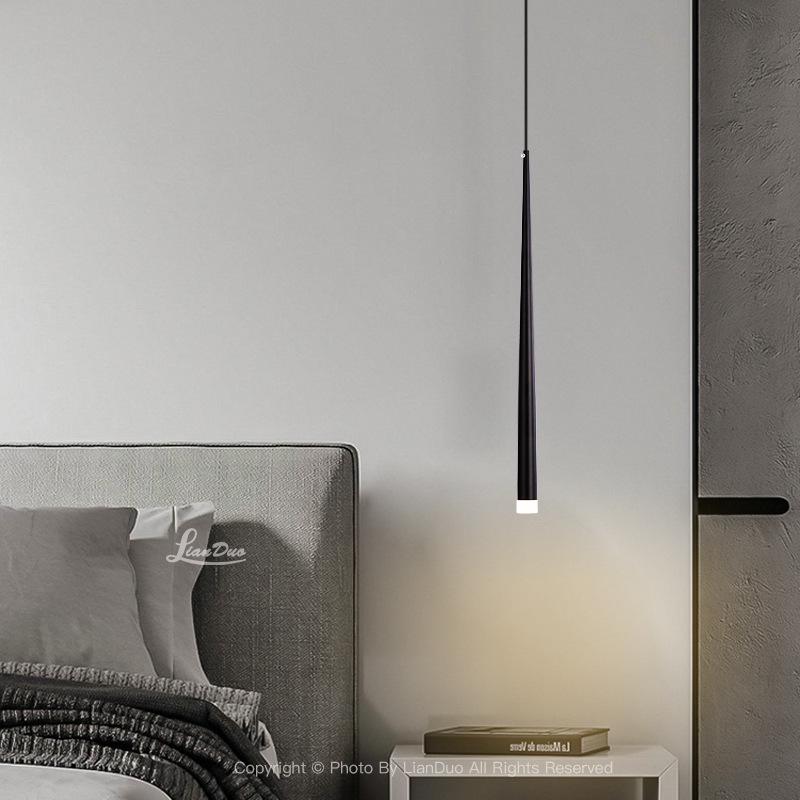 Nordische Minimalistische Hanglamp - Moderne Slaapkamer/Nachtkastlamp, Creatief Langwerpig Ontwerp, Enkele Lamp voor Restaurant of Bar Balie