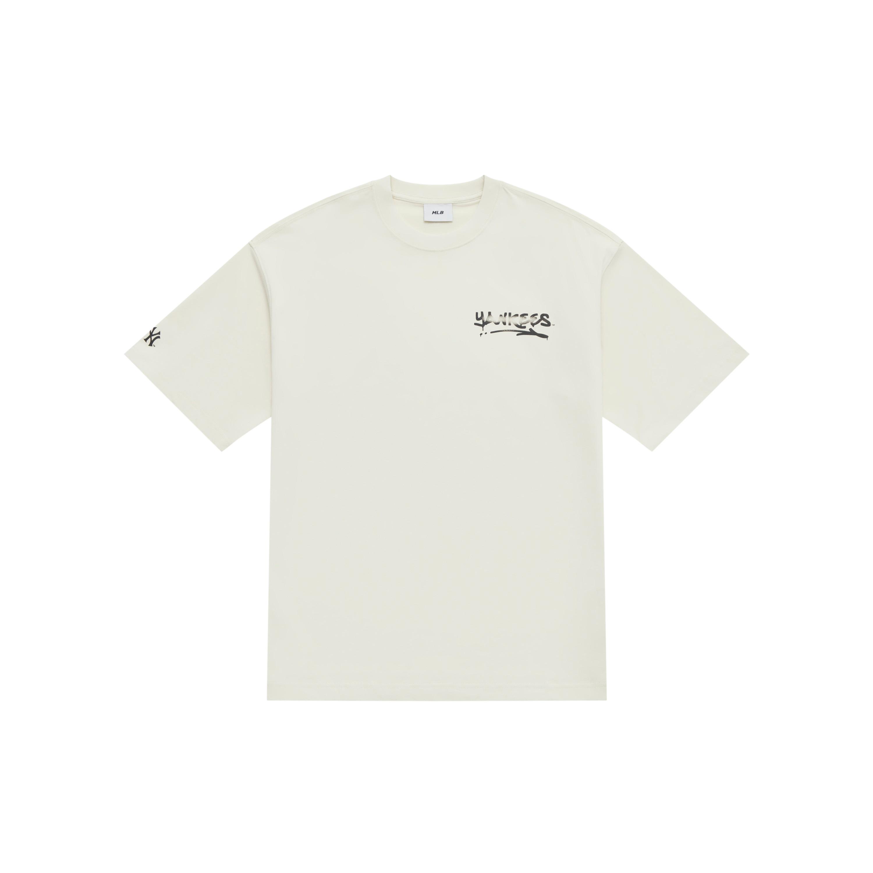 

New MLB New York Yankees Basic Collection SS25 T Shirt Unisex Deep Ivory 3ATSB4053-50CRD S