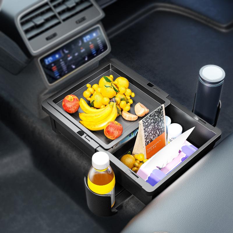 Car Storage Box, Seat Armrest Box Organizer, Universal Adjustable Car Cup Holder Interior Supplies, Car Tissue Holder