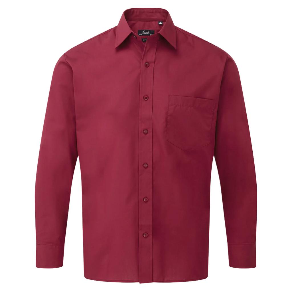 Premier Mens Poplin Long-Sleeved Shirt