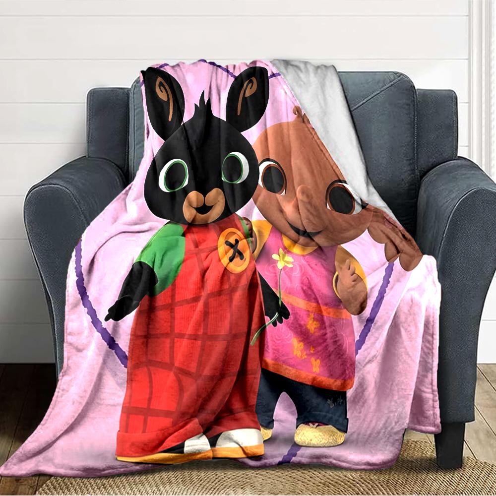 1pc Bing Bunny4 Blanket, Gift, for Men and Women, Soft Blanket, Good for Sofa Bed Couch Travel, Lightweight Flannel Blanket
