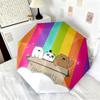 Cute Cartoon Bear Panda Box Umbrella Suitable All Seasons Home Travel Outdoor Activities Multi Functional Umbrella Folding Umbrella