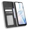For Realme C30 4G/C30s 4G Magnetic Auto Closing Phone Case Hands-free Stand Retro Texture Imprinted Pattern PU Leather Flip Wallet Phone Cover
