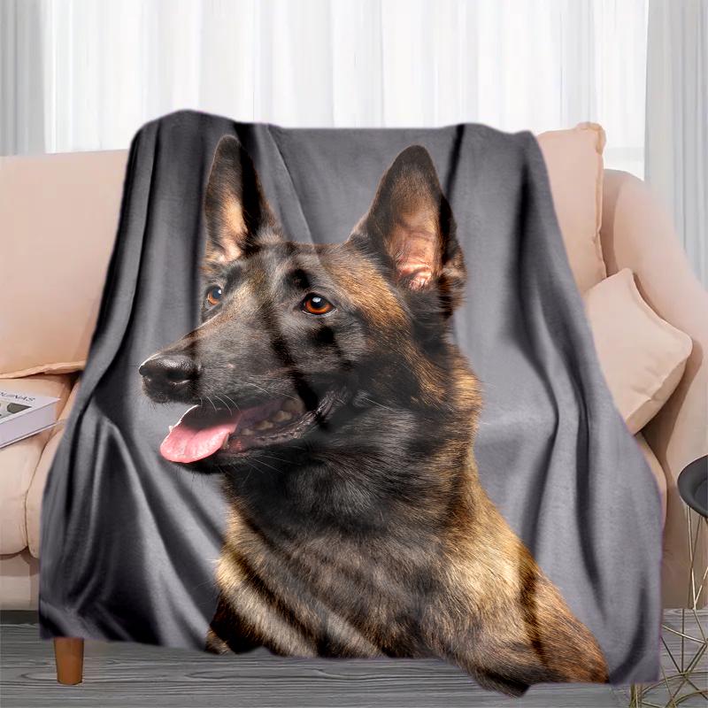 1PC Dog cute printed blanket, all season lightweight home office outdoor nap multifunctional blanket A10