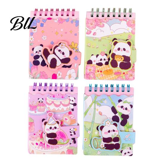 Double Coil Binding Notebook Cartoon Animal Pocket Wire Bound Memo Notepad 3D Rabbit Girl Panda Duck Mini Spiral School Office Supplies