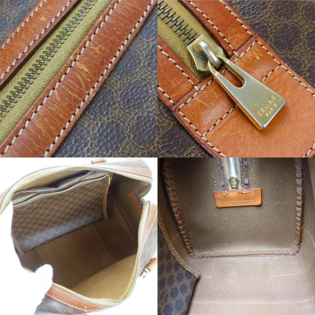 Used CELINE Handbag Macadam PVC/leather Brown vintage