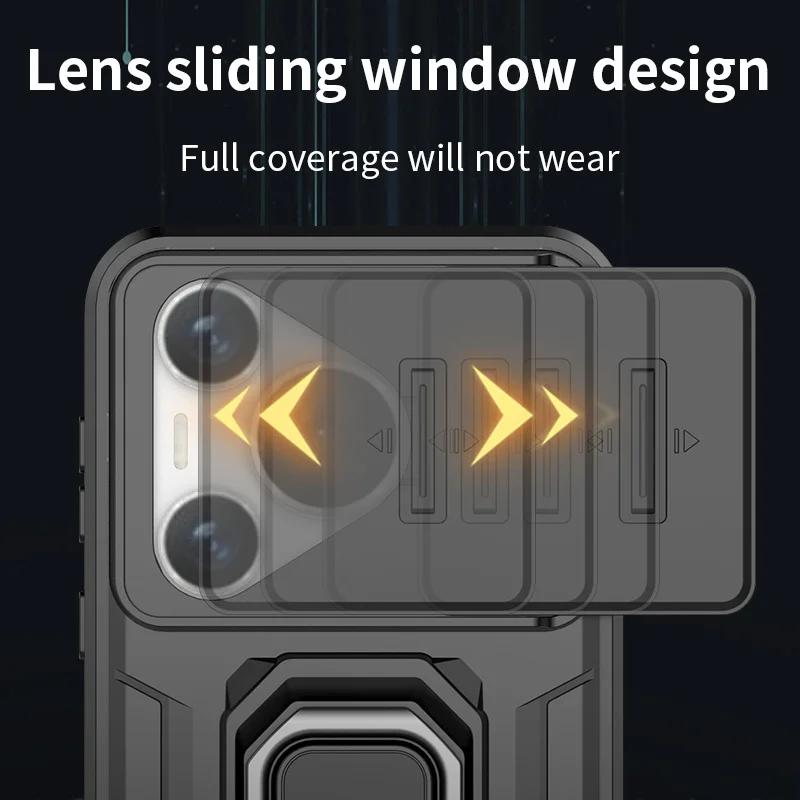 Nové nárazuvzdorné pouzdro Armor pro Huawei Pura 70 Ultra P70 Pro Ochranný kryt Prsten Magnetický držák Skořepina Coque Fundas Capa