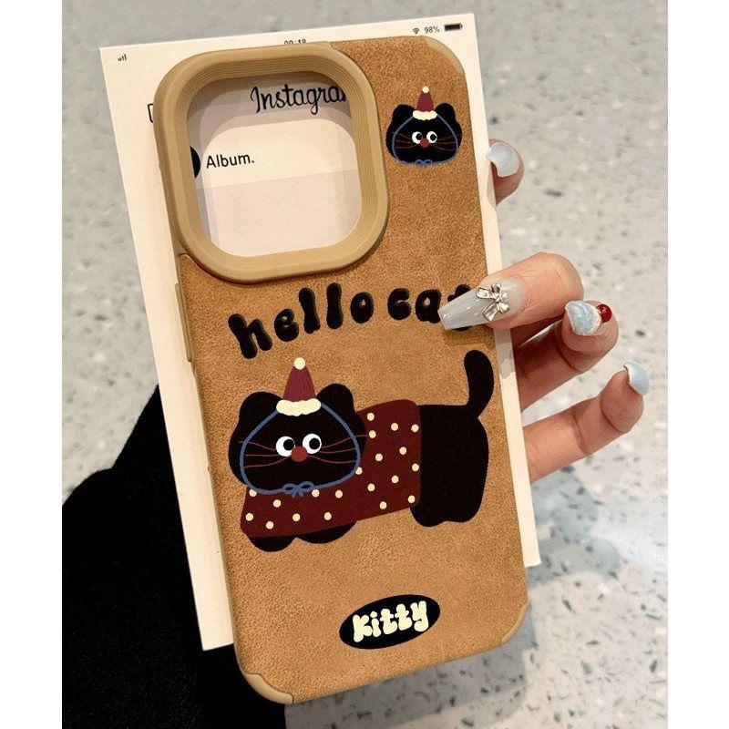Hat Puppy Flip for Apple 16promax Mobile Phone Case 12 New Iphone13 Large Hole Anti-drop 11