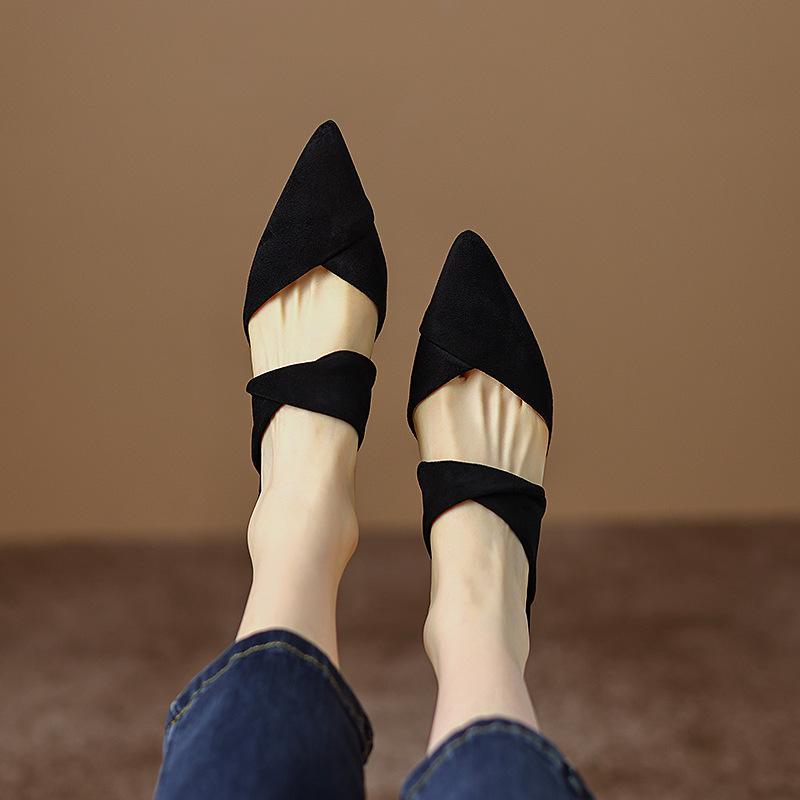 

High-heeled sandals women s casual women s bag head sandals solid color back empty sandals new large-size shoes rubber soft-soled women s shoes 39 чёрный