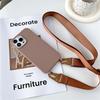 Crossbody Lanyard Matte Silicone Soft Case For iPhone 15 Pro Max 14 13 12 11 XR XS X 7 8 Plus Necklace Strap Shockproof Cover