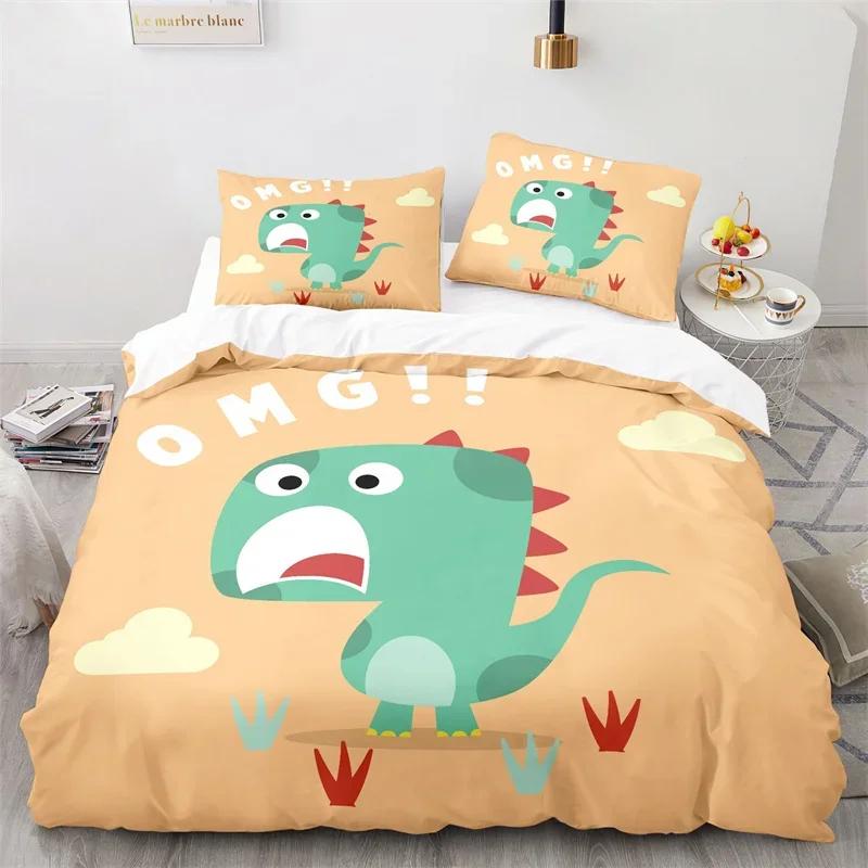 Comforter Cartoon Dinosaur Cute Animal Bedding Set Twin For Kids Boys Girls Decor Microfiber Comforter