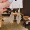 Cold Wind Trend Long Flash Diamond Fringed Earrings Gas Personalized Versatile Earrings