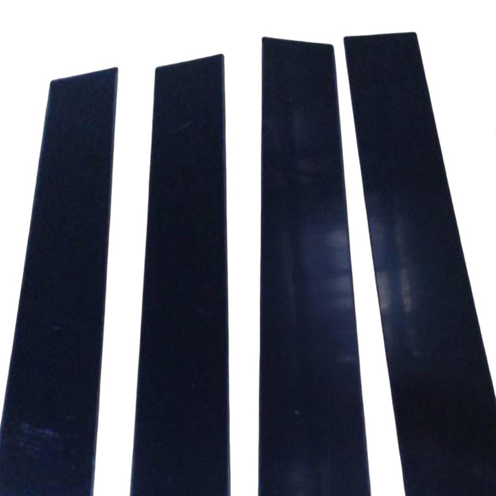 6 Pieces Door Post Decal Window Outer Pillar Panel Cover Glossy Black Accessories